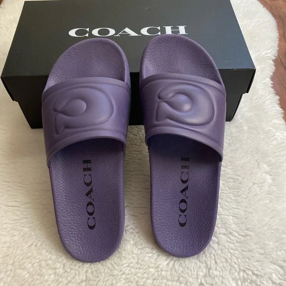 Coach | Shoes | Coach Sandal Purple Slides Size 7 | Poshmark display picture 1